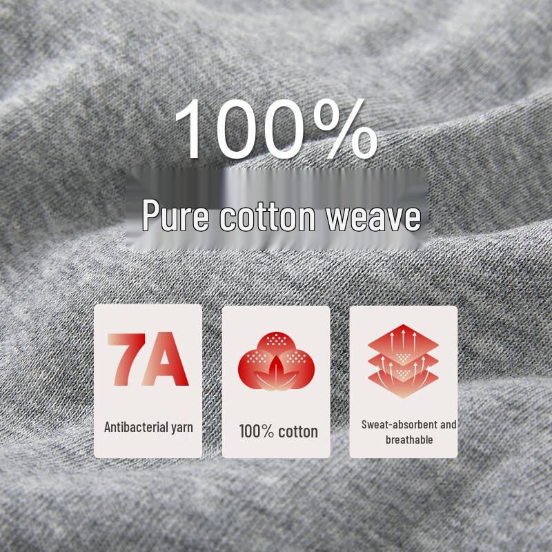 Sanqiang Men's 100% Cotton Antibacterial Briefs 3-Pack