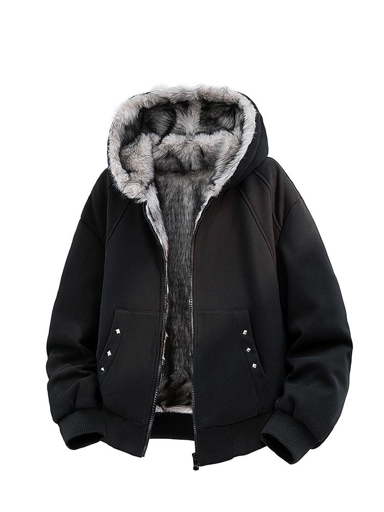 2025 Men's Trendy Lightweight Winter Jacket: Velvet-Lined, Thick, Warm, Fashionable, Loose-Fit Outerwear