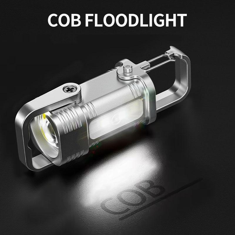 Outdoor Camping Portable Keychain Light Mini Key Light Emergency Work Light Long Battery Life Multi-function Flashlight
