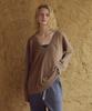 CITTA Slub Deep V-Neck Knit_Ctk270(Brown)