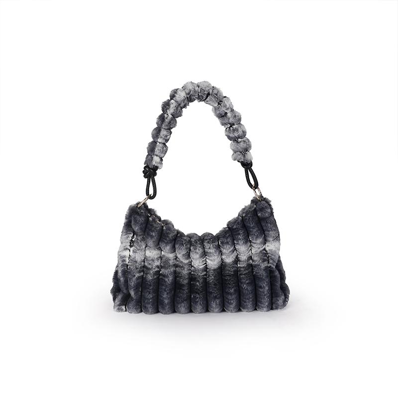 Soft Plush Shoulder Bags For Women 2026 Winter New Designer Purses And Handbags Luxury Underarm Hobo Tote Large Capacity Fur Bag