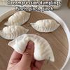 1/2/3/4Pcs Stress Relief Dumpling Toy with Bead Chain Simulated Dumpling Squeeze Sensory Fidget Toy Bag Backpack Hanging Decoration