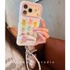 Cute striped colored bear chain for iPhone17promax Apple 16 mobile phone case 15 new 14 women