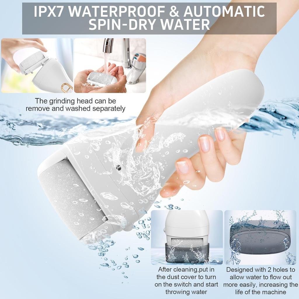 Remover for Feet,Professional Pedicure Kit Rechargeable Foot File Hard Skin Remover for Cracked Heels &Dead Skin