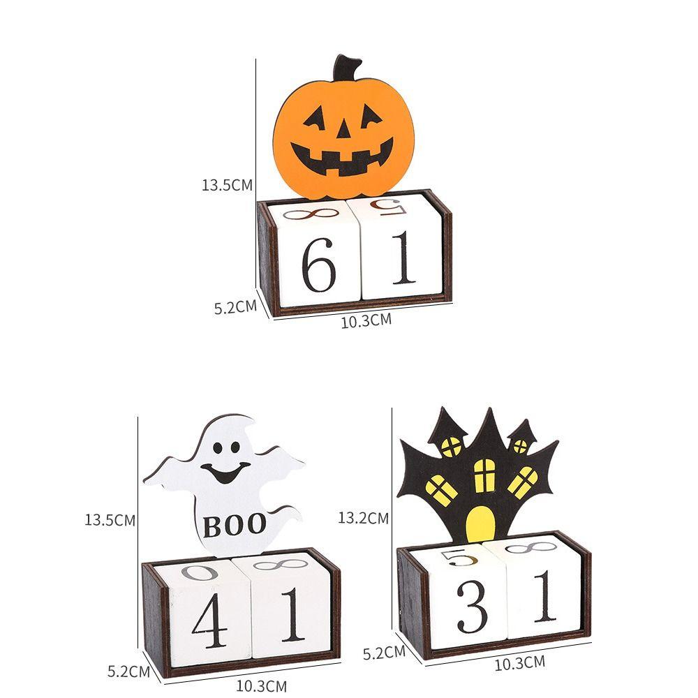 Pumpkin Ghost Castle Halloween Advent Calendar Spooky Wooden  Calendar Ornaments  Haunted House