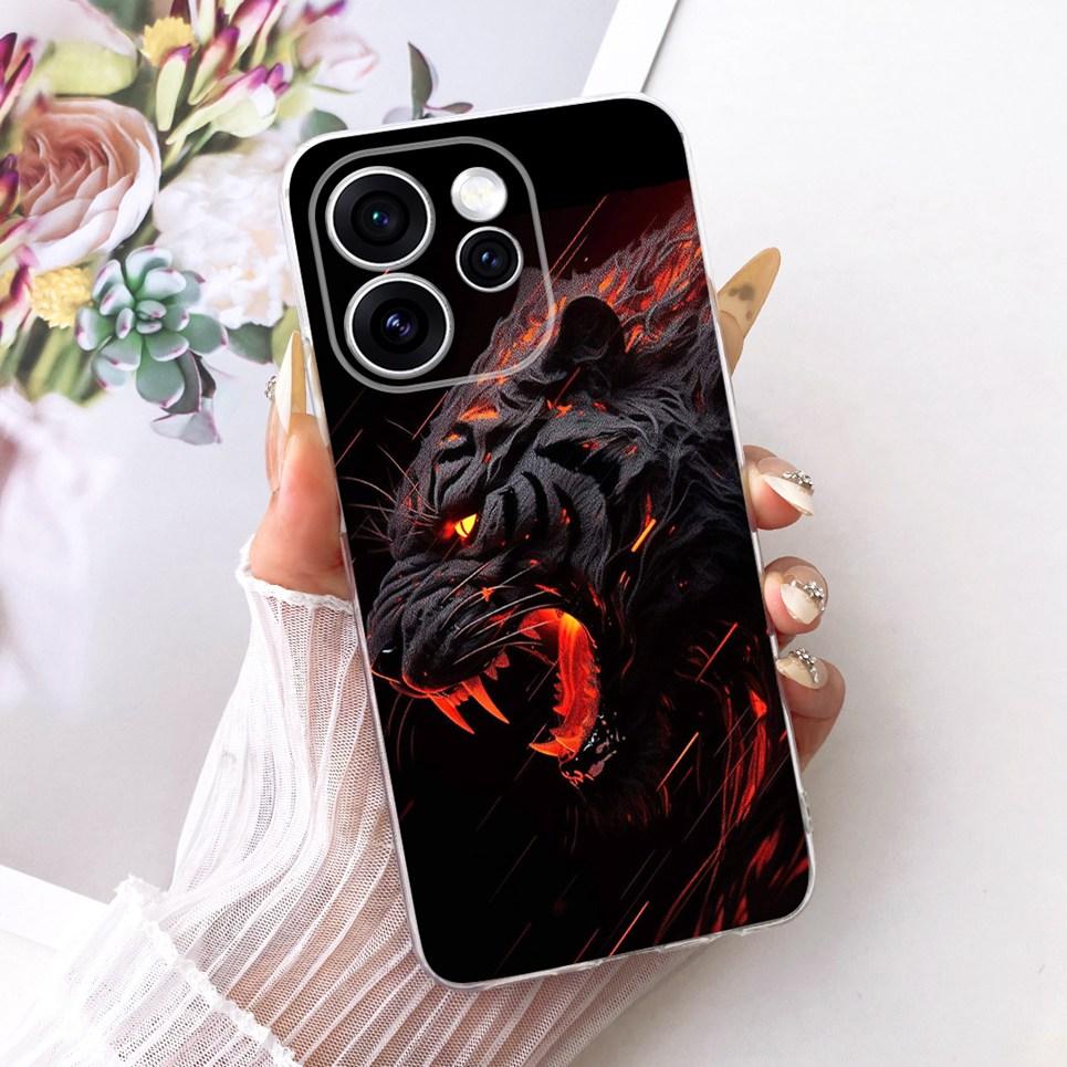 For Oppo Reno15 F Phone Case On Reno 15 15F Casing Cool Dragon Lion Tiger Cartoon Printed Back Cover Clear Soft Silicone Capa