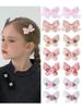 2 Stück/Set Süße Blume Haarspangen Frische Frühling Sommer Handgefertigt für Frauen Mädchen Schmetterling Haarnadeln Kopfschmuck Haarschmuck