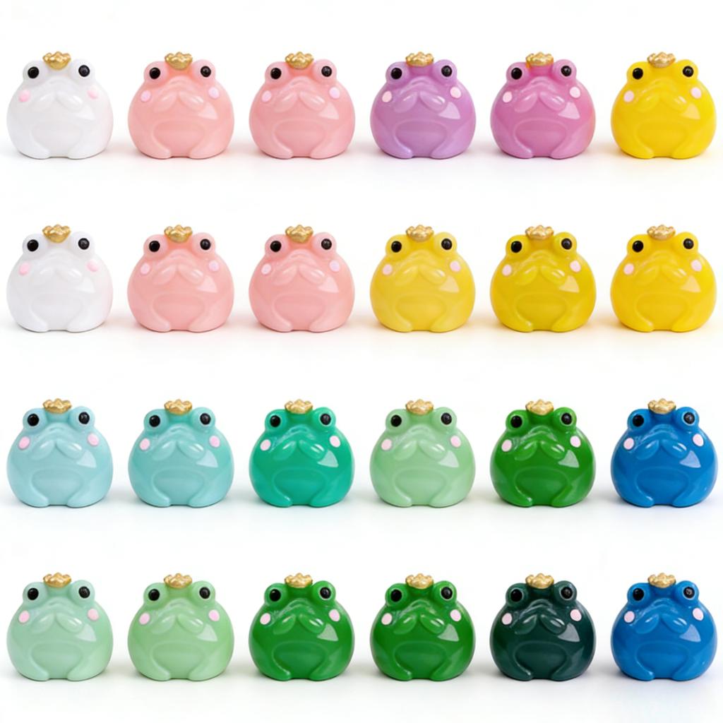 10-100pcs Mini Resin Frogs colorful Frog Figurines Miniature Home Décor Fairy Garden Decor Dollhouse Birthday Party Favor Gift