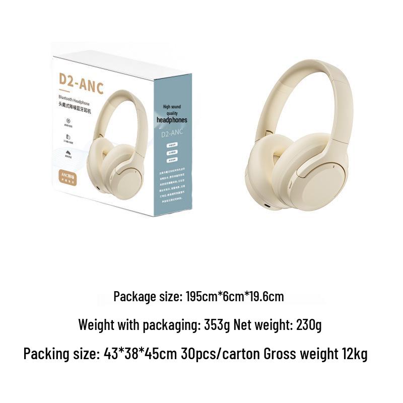 ANC Wireless Over-Ear Headphones with Active Noise Cancelling, Deep Bass, and Long Battery Life