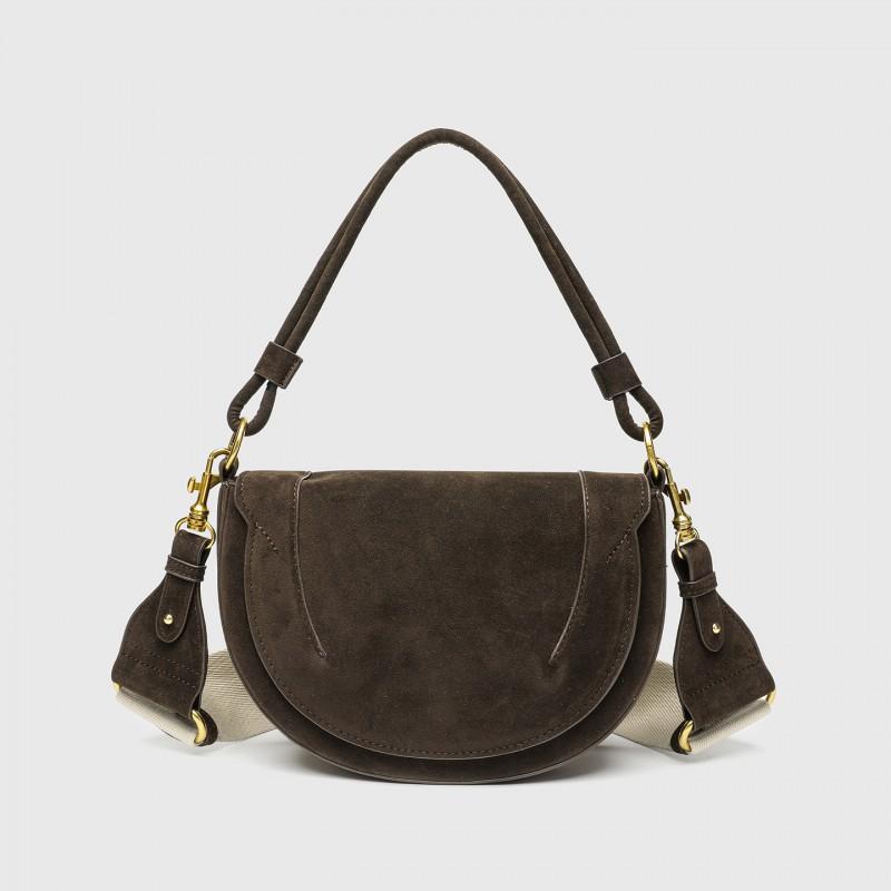 ZR Home Cross-border Trend New Matte Portable Cross-body Flip Hard Bag Women s Single Shoulder Saddle Retro Underarm