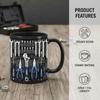 Tool Pattern Design Mechanic Coffee Mug Ceramic 2D Flat Print Water Cup 325ML 11oz Wrench Pattern Creative Tea Cup Gifts for Man