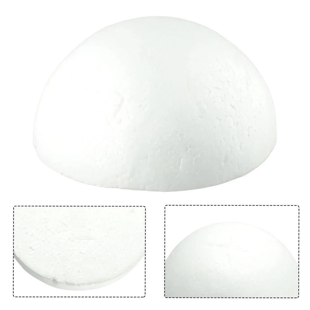Blank Half Round Polystyrene Foam Ball For DIY Wedding Party Christmas Decor White Decorative Flower Ball 15cm/18cm/20cm/25cm
