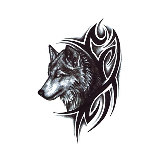 Модная Водонепроницаемая Потостойкая Тату-наклейка Король Волк Временная Наклейка для Боди-арта