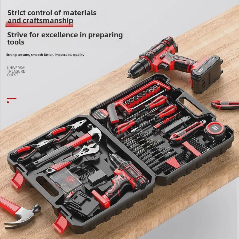 Multifunctional Electric Drill & Household Repair Tool Set for Carpentry and Electrician Tasks