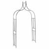 vidaXL Rose Arch Dark Green 142x37x275 Cm Iron