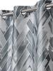 Home Sizzler 2 Pieces Patterned Panel Eyelet Polyester Window Curtains, Blue