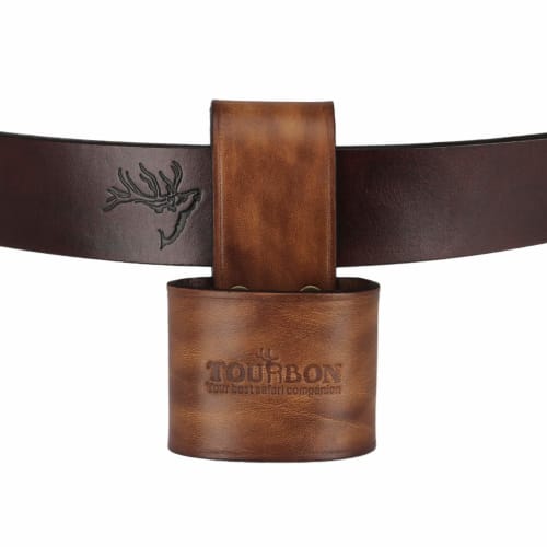 TOURBON Hammer Holder, Leather Tool Holder for Hatchet and Nail Puller, Holster with Belt Loop