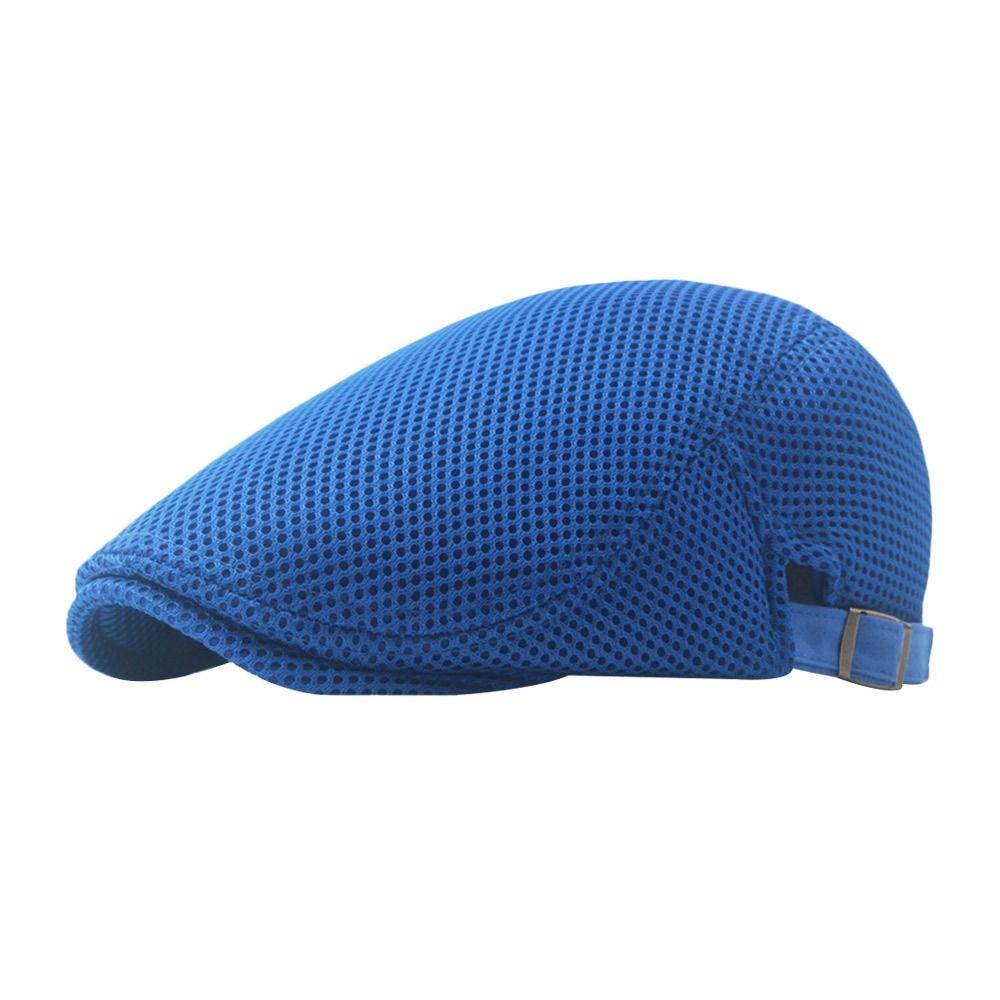 Fashion Breathable Berets Hat Newsboy Style Adjustable Cabbie Flat Cap Summer Casual Peaked Cap