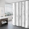 Thickened Waterproof and Mold Proof Shower Curtain Minimalist Bathroom  Hotel  Marble with Hook