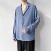 Men's Shirt Spring Summer Loose Casual Long-sleeved Lapel High Street Male Suit Shirt