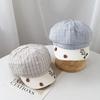 Cute Cat Claw Octagonal Hat Female Spring and Autumn New Plaid Beret Showing Face Small College Literary and Artistic Painter Hat