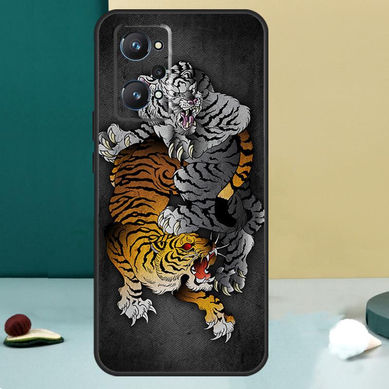 Fashion Animal Tiger Art For Realme 13 12 10 11 14 Pro Plus GT 6 5 6T GT7 Pro C55 C53 C51 C21Y C25S C75 C67 C61 Case
