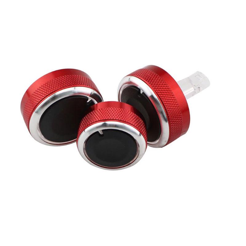 

my cood car Car Styling 3pcs Air Conditioning Heat Control Switch Knob AC Knob for Nissan Tiida NV200 Livina Geniss Accessories червоний