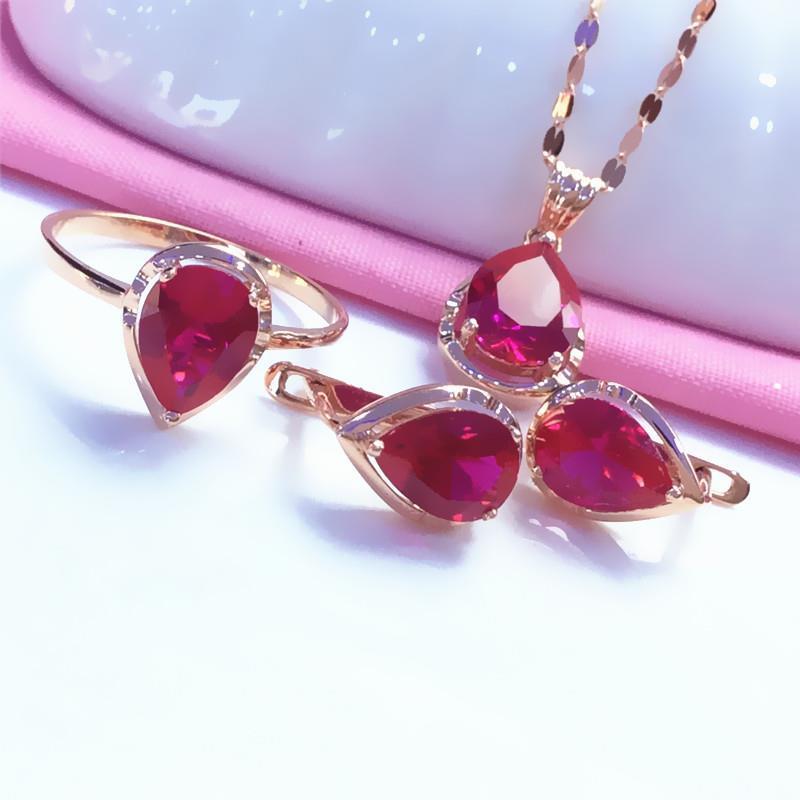 Purple Gold-Plated Rose Gold Water Drop-Shaped Egg Surface Earrings, Simple Light Luxury, High-End Color Gold Ear Buckle Ear Jewelry