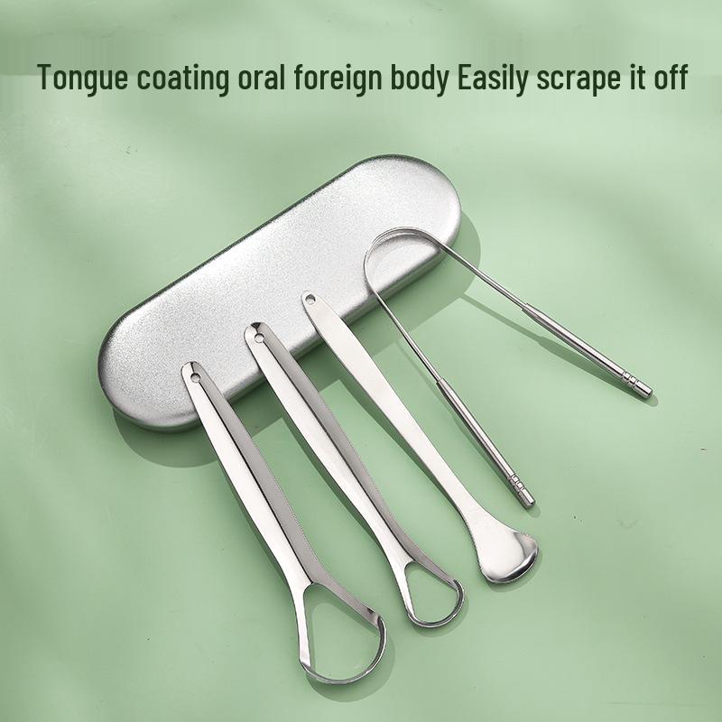 Stainless Steel Tongue Scraper & Coating Cleaner for Fresh Breath