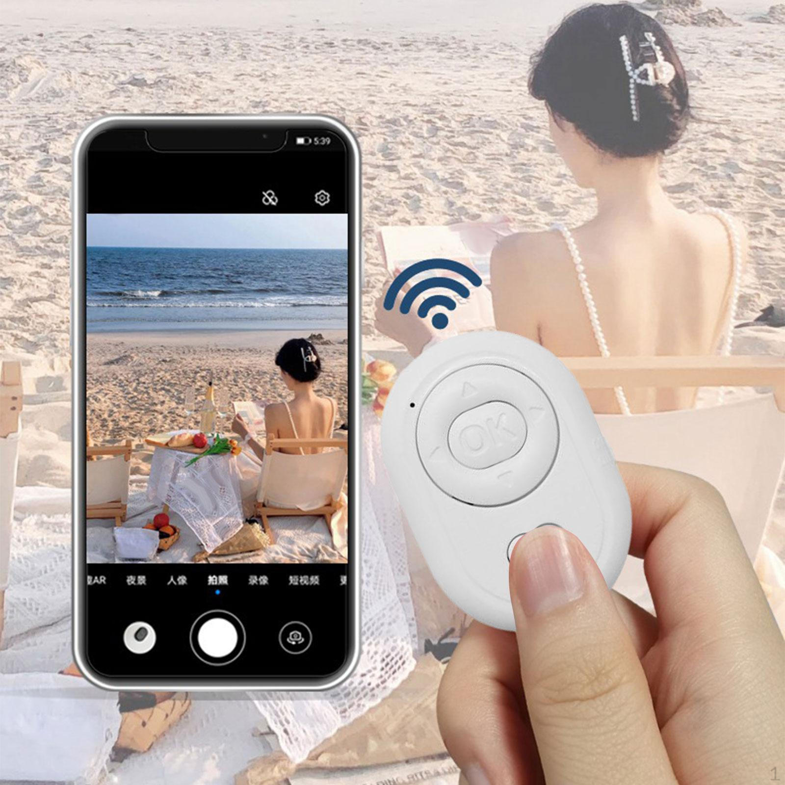 

Пульт дистанционного управления для селфи-камеры, палка для затвора, легко носить с собой, для iOS и Android, видео нравится детям и девочкам белый