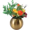 Round Vase Nordic Style Modern Stainless Steel Small Flower Vase Ornament Living Room Office Table Decoration for Home Decoration(Gold)
