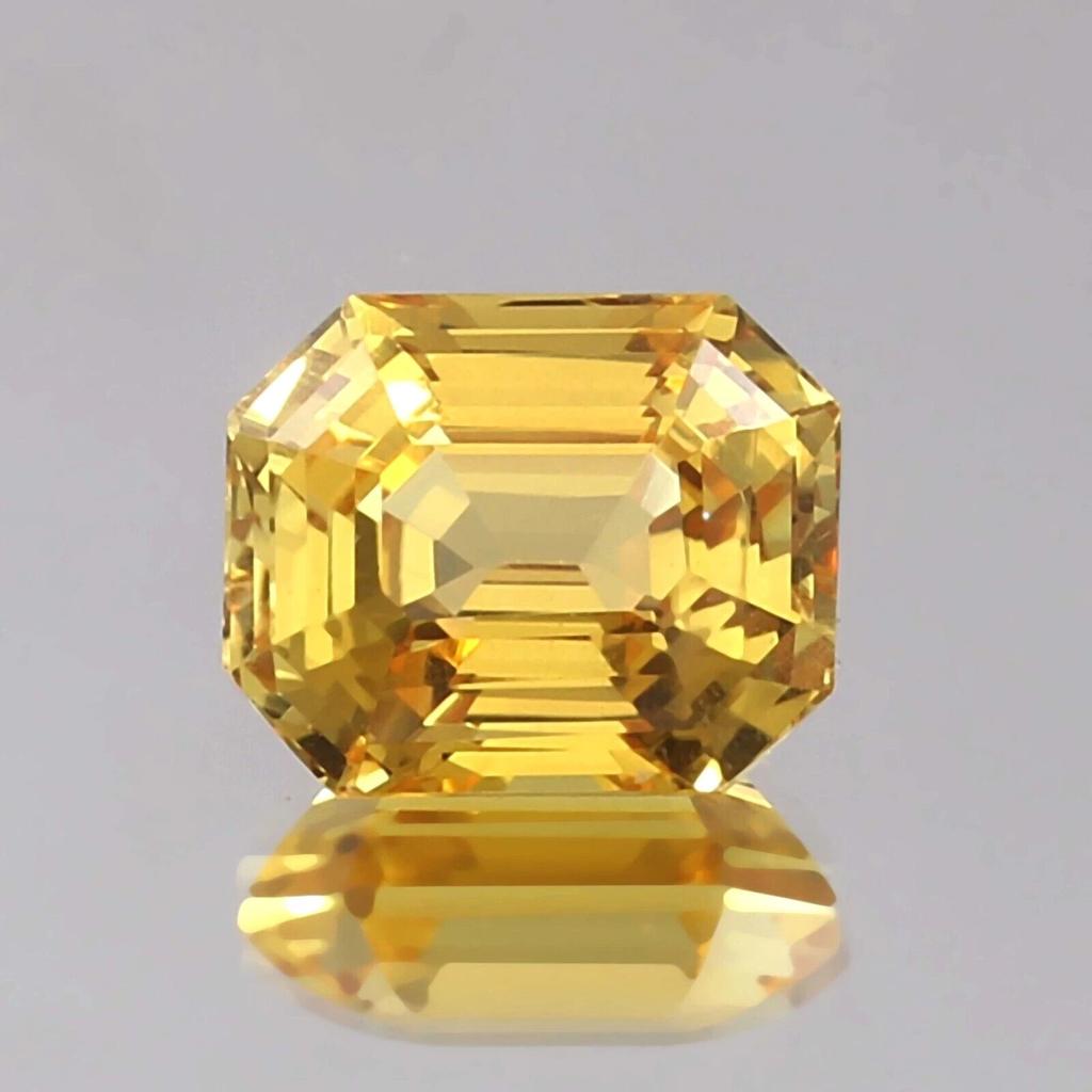 11 Ct Natural Flawless Ceylon Yellow Sapphire Loose Radiant Gemstone