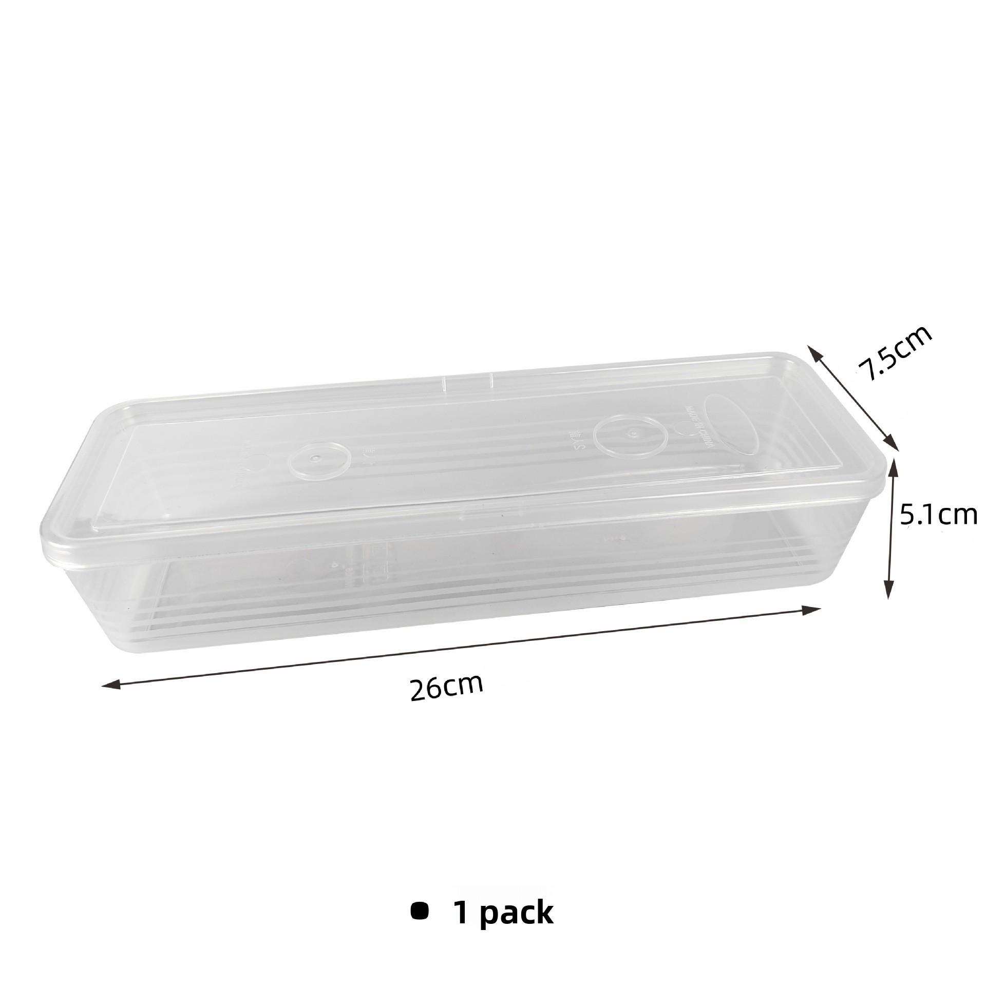 

Sichuan Garlic, Ginger and Onion Small Scallion Noodle Storage Box, Long Rectangular Noodle Storage Container, Food-grade Food Sealing Plastic Box Small+Transparent [1pc ]