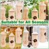 3Pcs Hummingbird House for Outside Hanging Wooden Bird House Hummingbird Feeder Gardening Yard Decoration