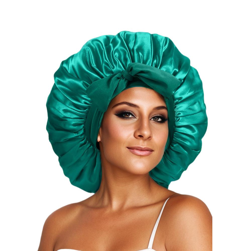 Wide Band Satin Bonnet, Silk-Like Hair Scarf for Women, Soft Sleep Cap for Curly & Frizzy Hair