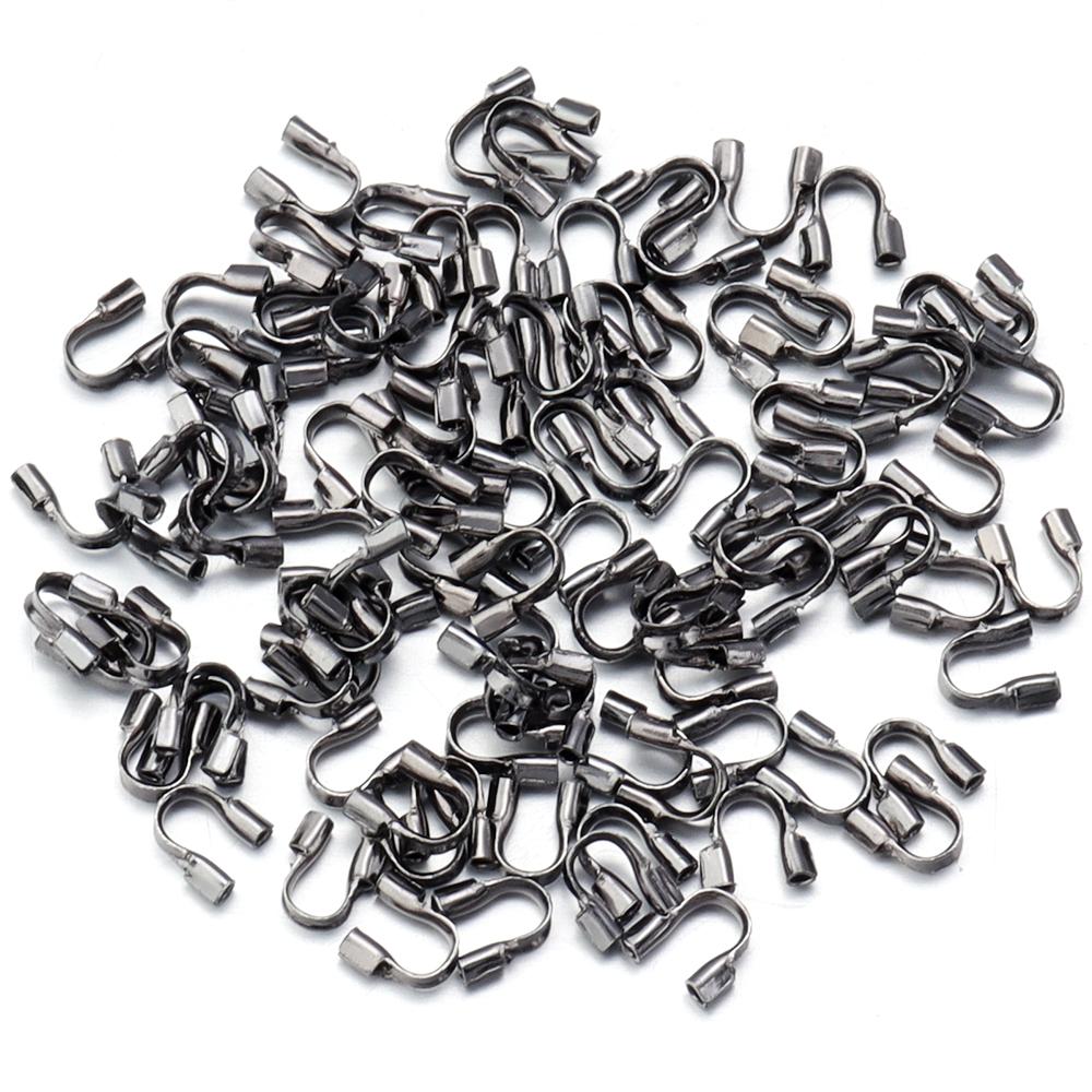 

100pcs/lot Metal U Shape Wire Protectors Loops Clasps Connector For DIY Necklaces Bracelets Beading Jewelry Making Accessorie