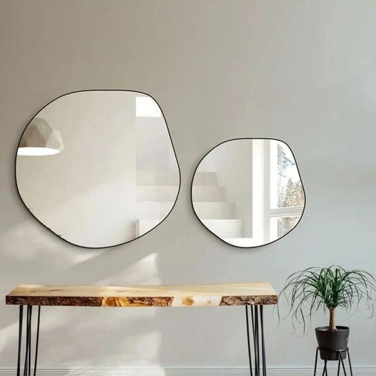 

Современное декоративное зеркало из 2 предметов для дома, гостиной, большое зеркало для ванной комнаты