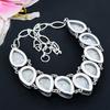 Howlite Jasper Gemstone Handmade 925 Sterling Silver Jewelry Necklace 18" KG-1636