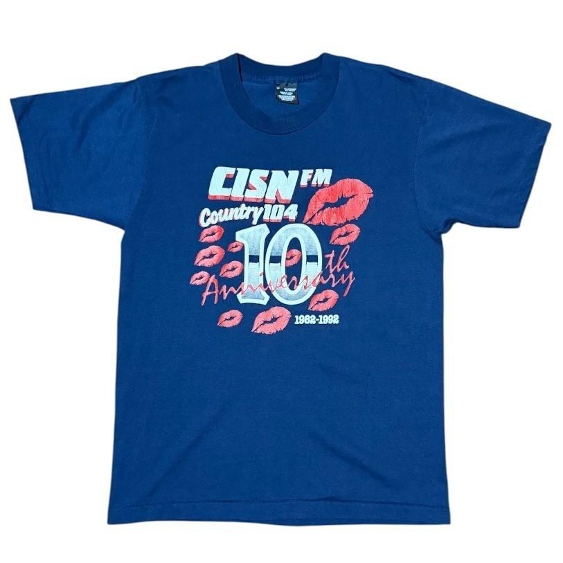 Vintage 90s CISN FM Country Music Radio Station Anniversary Promo Merch T-shirt M