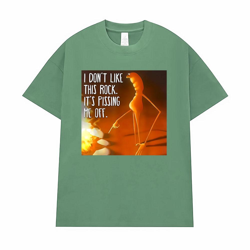 

Marcus The Worm I Don t Like This Rock Humor Unisex T-Shirt Men s Clothing Vintage Short Sleeve T Shirt Streetwear Cozy T Shirts 3XL