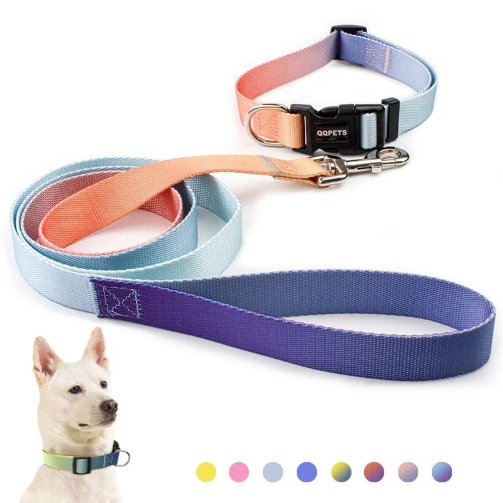 

Nylon Dog Harnesses Adjustable Pet Leash Universal Collar Tactical Dog Set Outdoor