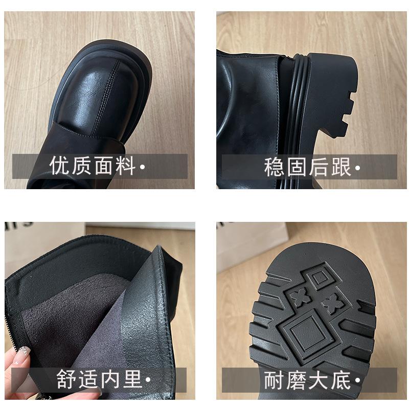 Thick-soled High Boots Women's 2025 New Autumn and Winter Brown Long Boots Trouser Boots Small Explosive Knight Boots