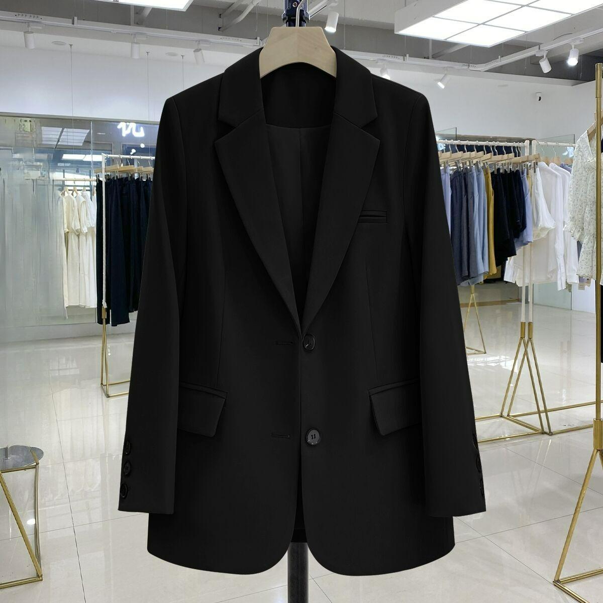 Suit Suit Women s Professional Wear Formal Wear Work Suit Black Jacket Stitching Design XS