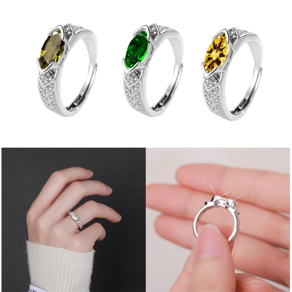 Adjustable Moissanites Diamonds Rings Decoration for Trendy Women Promoting Elegant Styles and Healthy Mood Wear