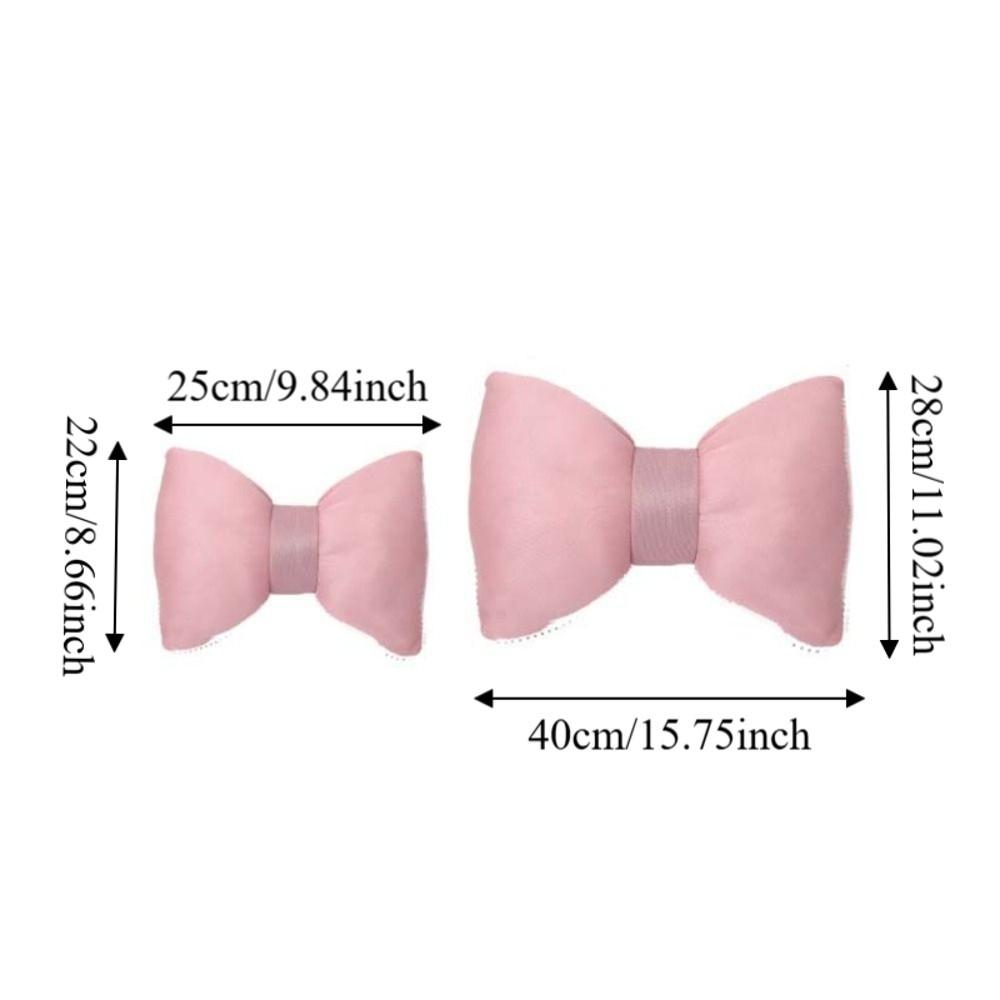 Bow Car Headrest Neck Pillow Universal Summer Fashion Car Headrest  for Women Girls