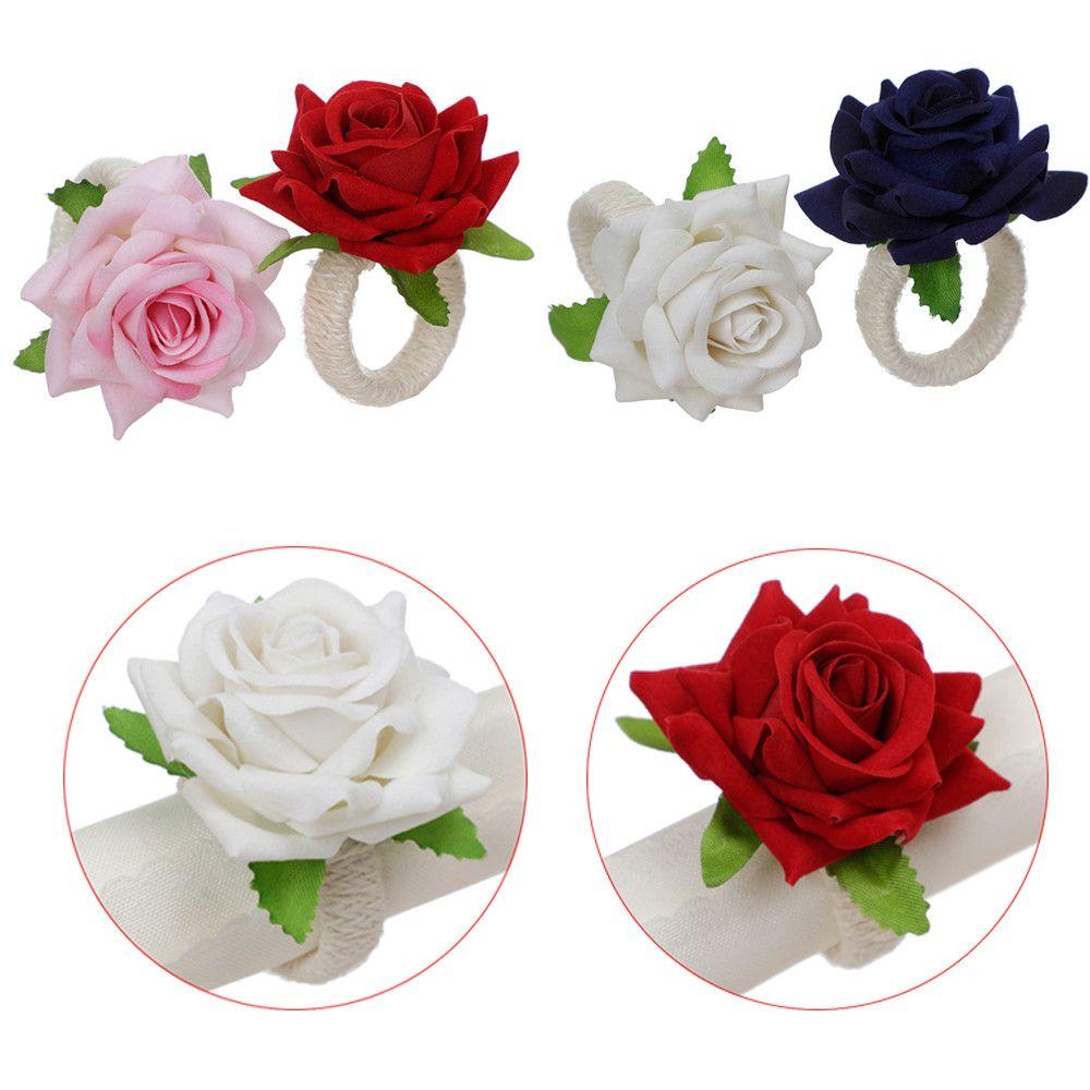 

Rose Flower DIY Craft Wedding Supplies Napkin Ring Table Decoration Mouth Ring Valentine s Day