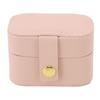 Mini Ring Storage Box PU Leather Small Jewelry Box Organizer Small Travel Earring Case Pink
