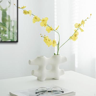Keramik Blumenvase Dekorative Heimverzierung Foto-Requisiten Geometrischer Abstrakter Topf für