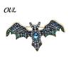 Gothic Bat Brooch Pin Halloween Rhinestone Brooch, Retro Shaped Lapel Dark Aesthetic Clothing Decor Pin, Jewelry Accessory for Bags Scarves