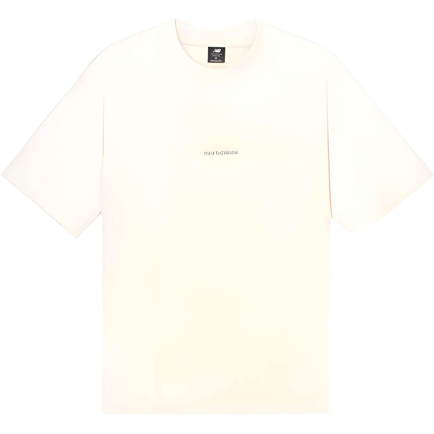 New Balance T Shirts Unisex Beige Crew Neck Moderate Straight Fit AMT33560 XL